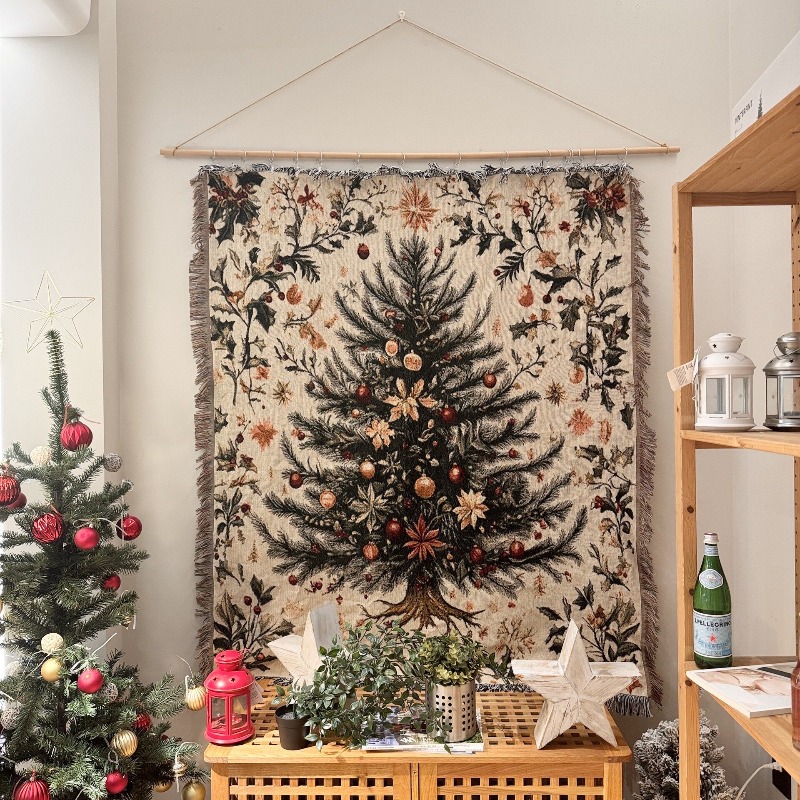 Christmas Throw Blanket - Nowa, świąteczna tapiseria na ścianę, w