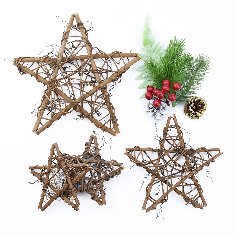 Christmas Wreath Fake - 10/15/20cm sztuczne kwiaty na ścianie gwiazda