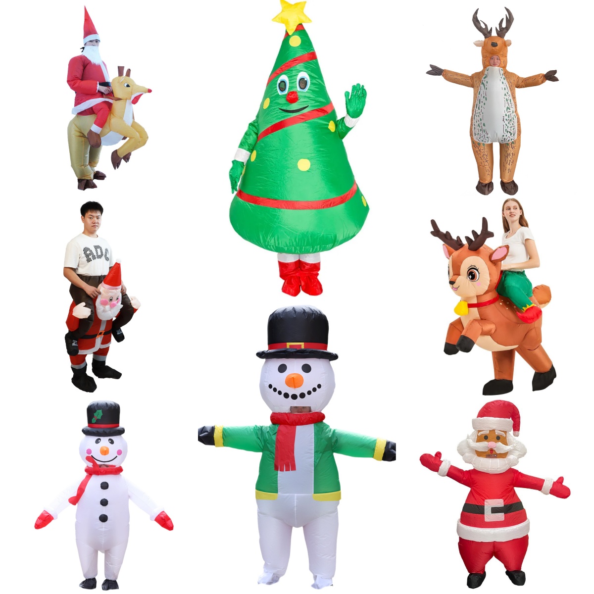 Elf Costume Christmas - Świąteczny Zabawny Nadmuchiwany Kostium Cosplay Święty