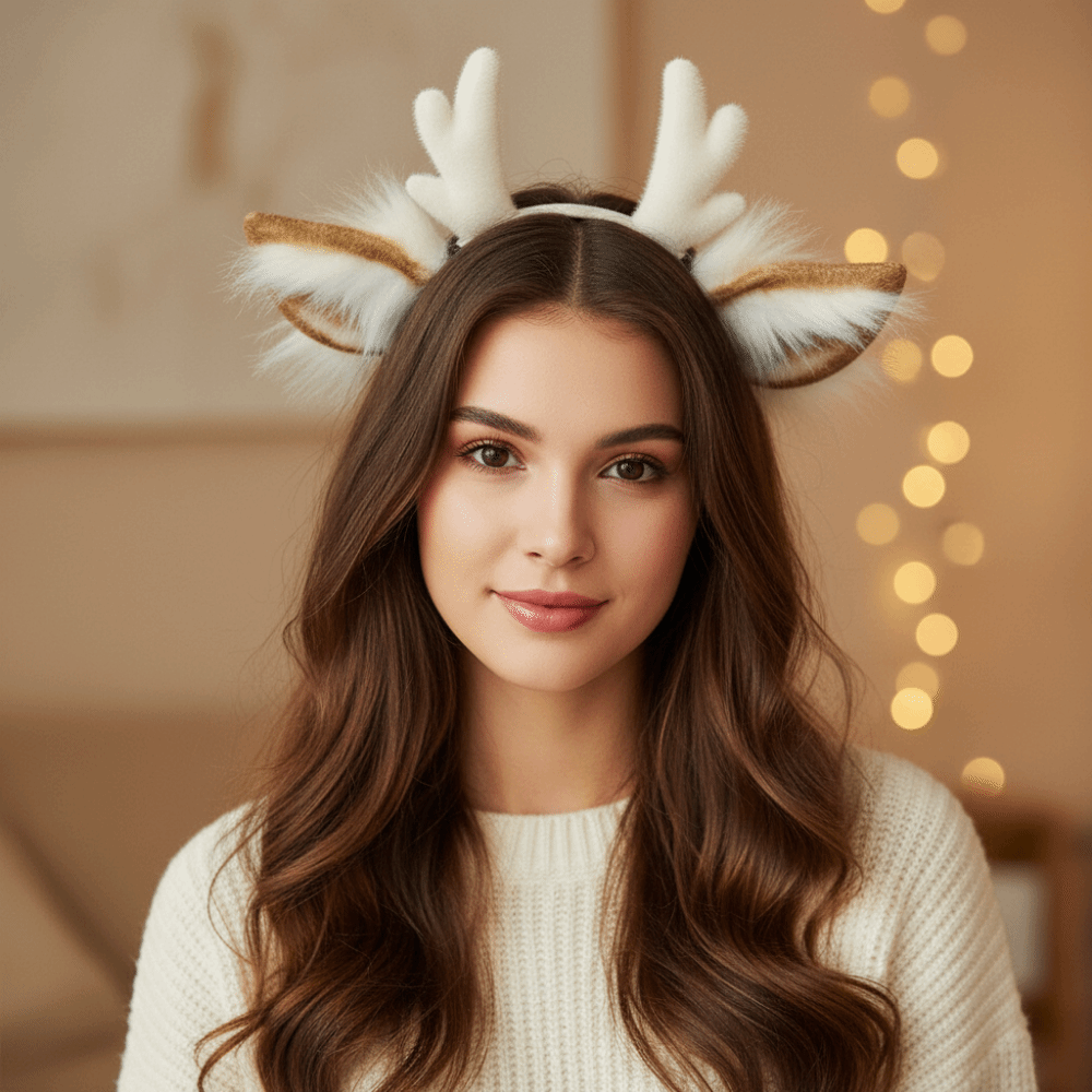 Opaska z rogami renifera, ręcz – Reindeer Antlers Headband recenzja i cena