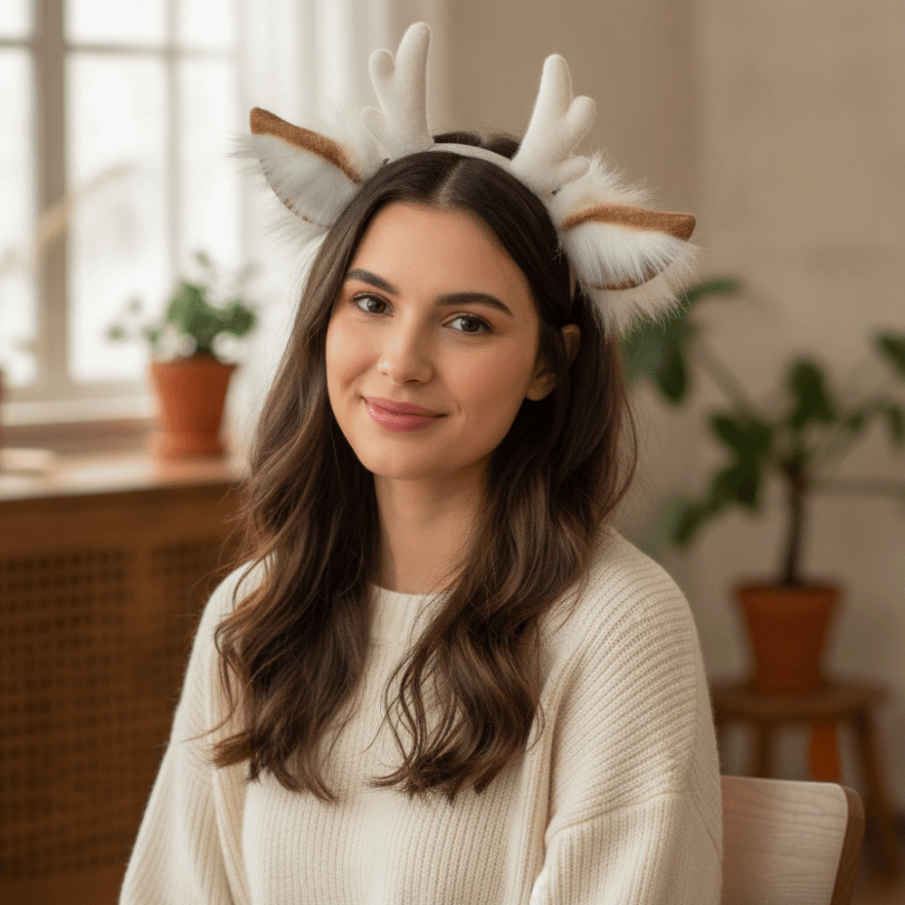Opaska z rogami renifera, ręcz – Reindeer Antlers Headband recenzja i cena
