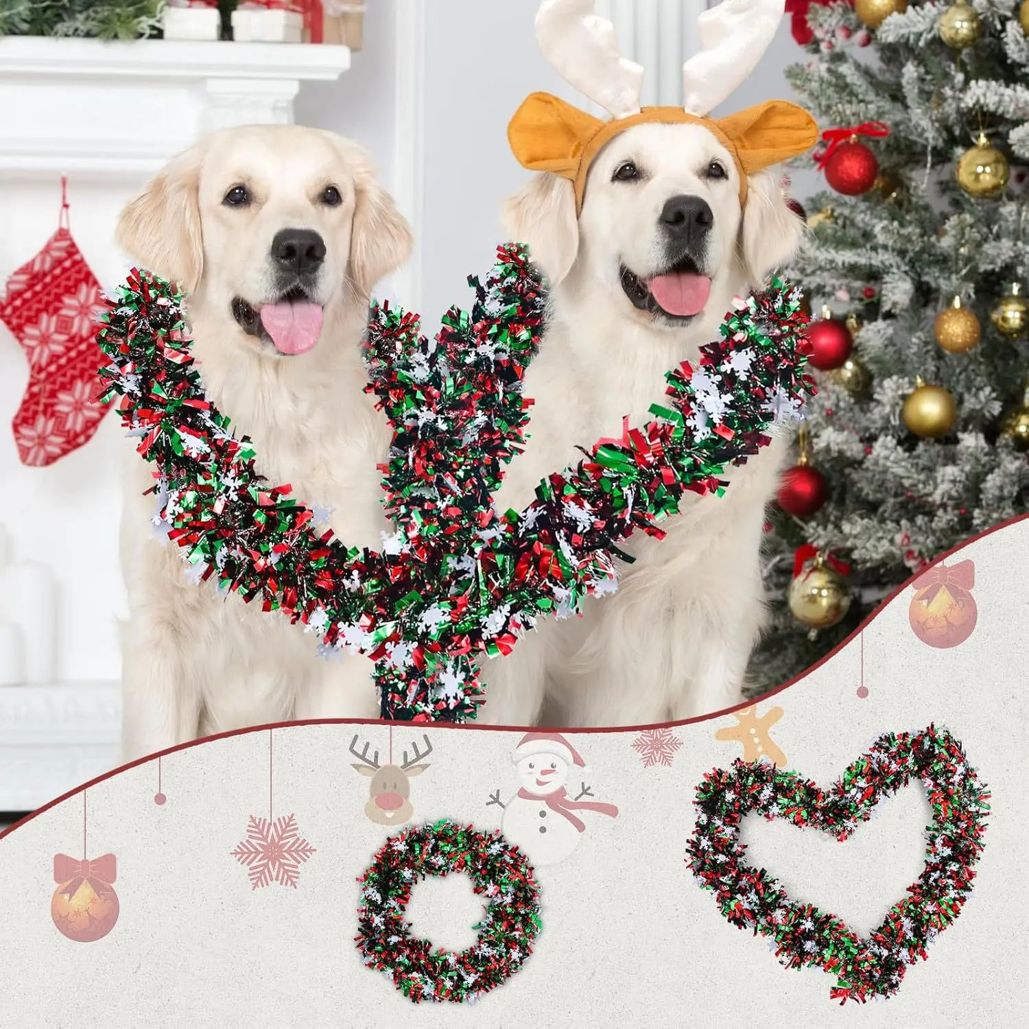 2M Świąteczna Girlanda z Broka – Tinsel Garland Decoration recenzja i cena