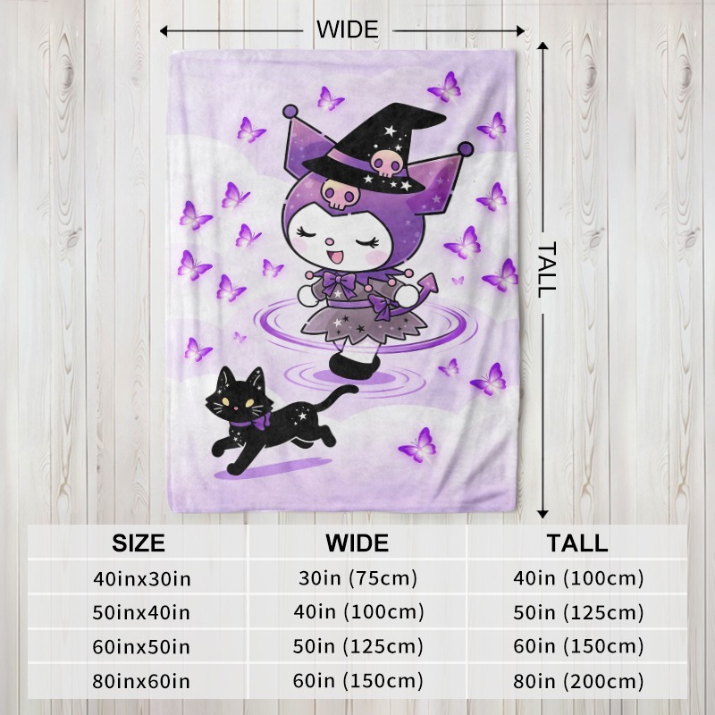 Koc Sanrio, przytulny fioletow – Christmas Throw Blanket recenzja i cena