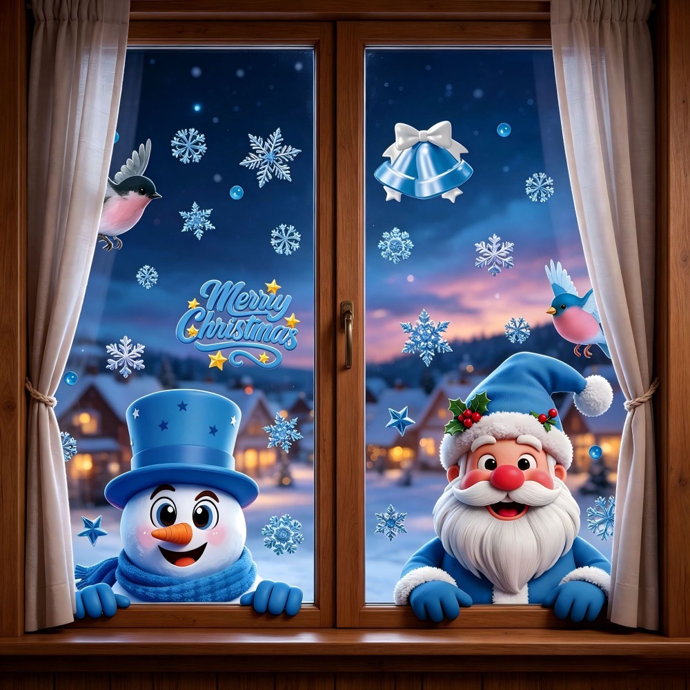 Świąteczne naklejki na okno –  – Snowflake Window Decal recenzja i cena