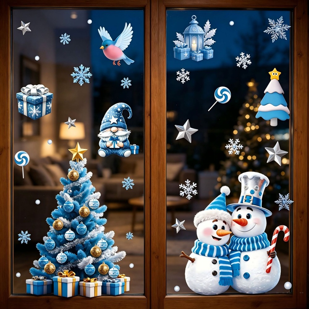 Świąteczne naklejki na okno –  – Snowflake Window Decal recenzja i cena