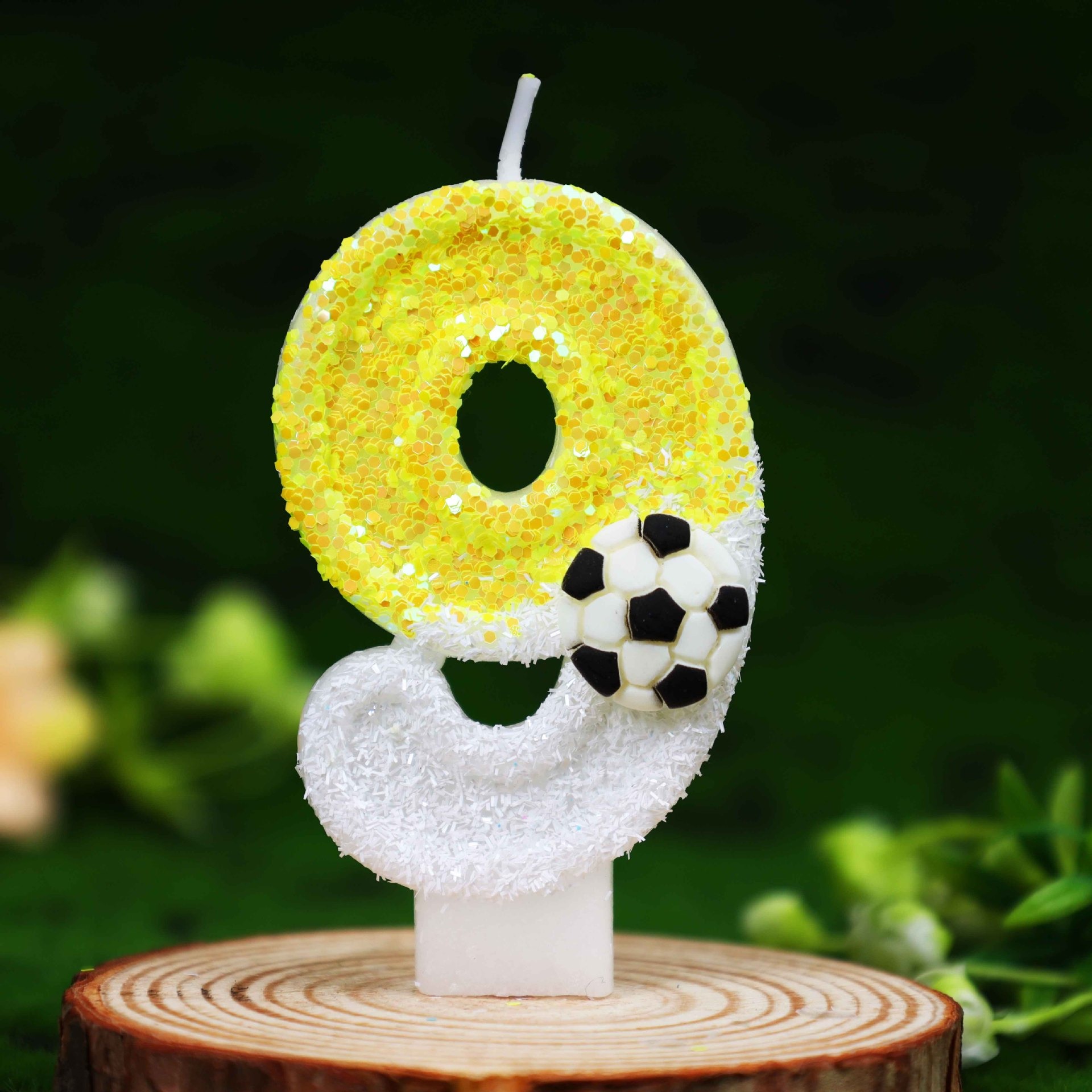 Żółto-białe cekinowe sportowe  – Holiday Candle Set recenzja i cena