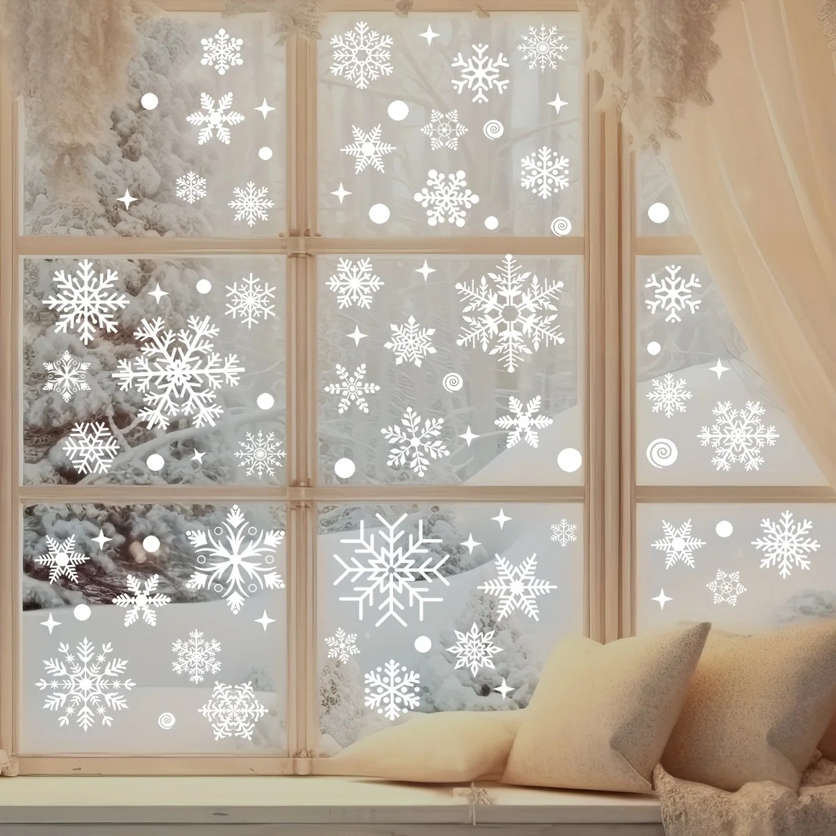 4 arkusze/zestaw świątecznych  – Snowflake Window Decal recenzja i cena