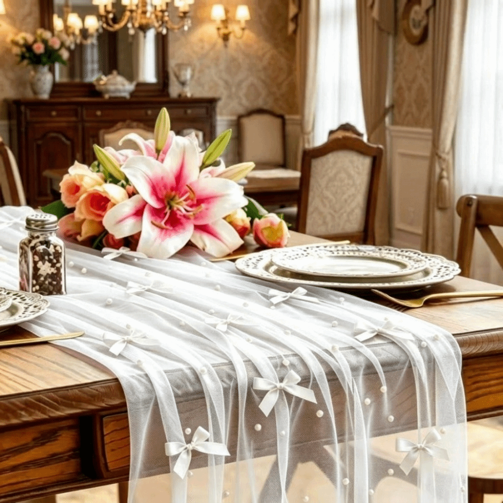 Romantyczna bieżnica na stół z – Christmas Table Runner recenzja i cena