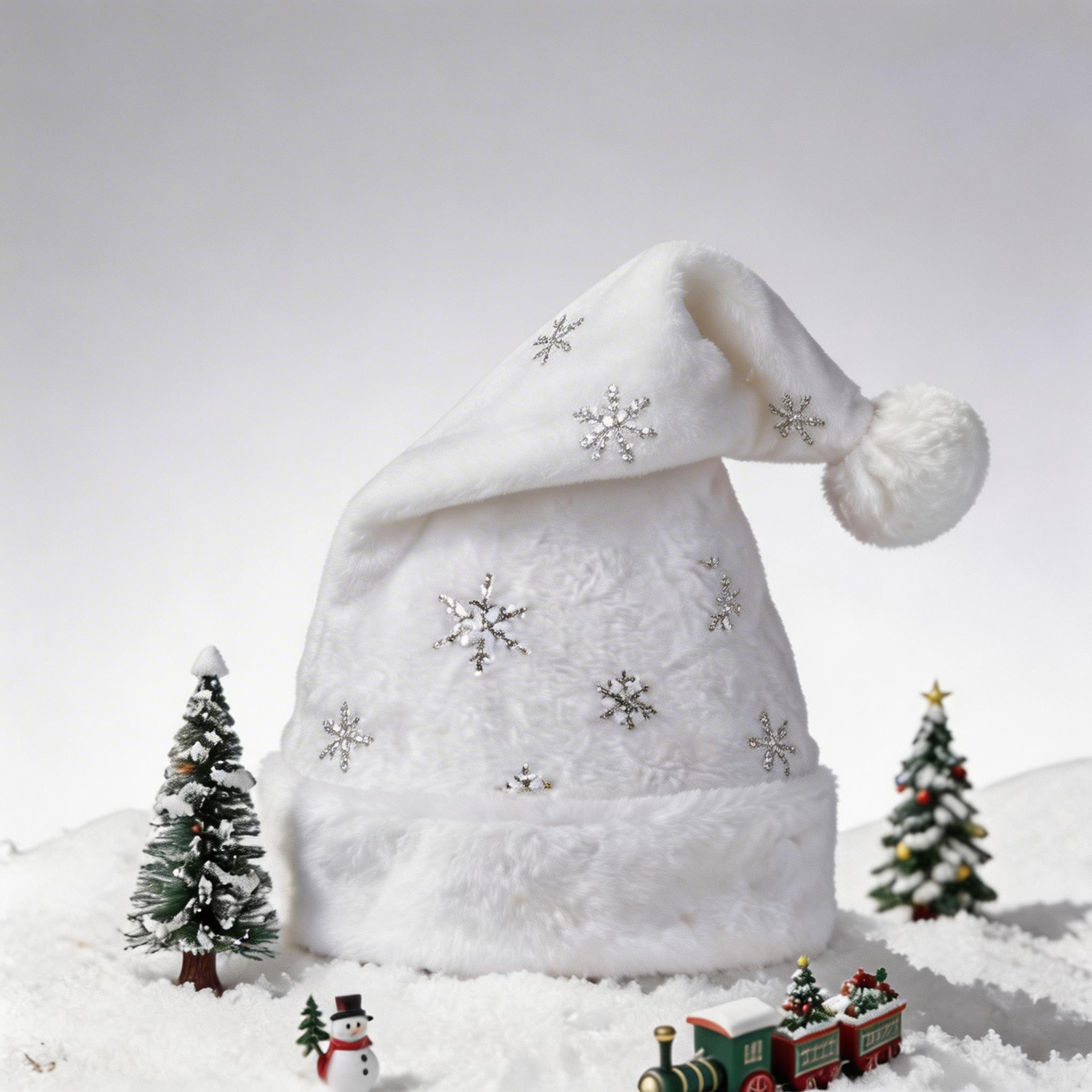 Biała pluszowa czapka świątecz – Santa Hat Plush recenzja i cena