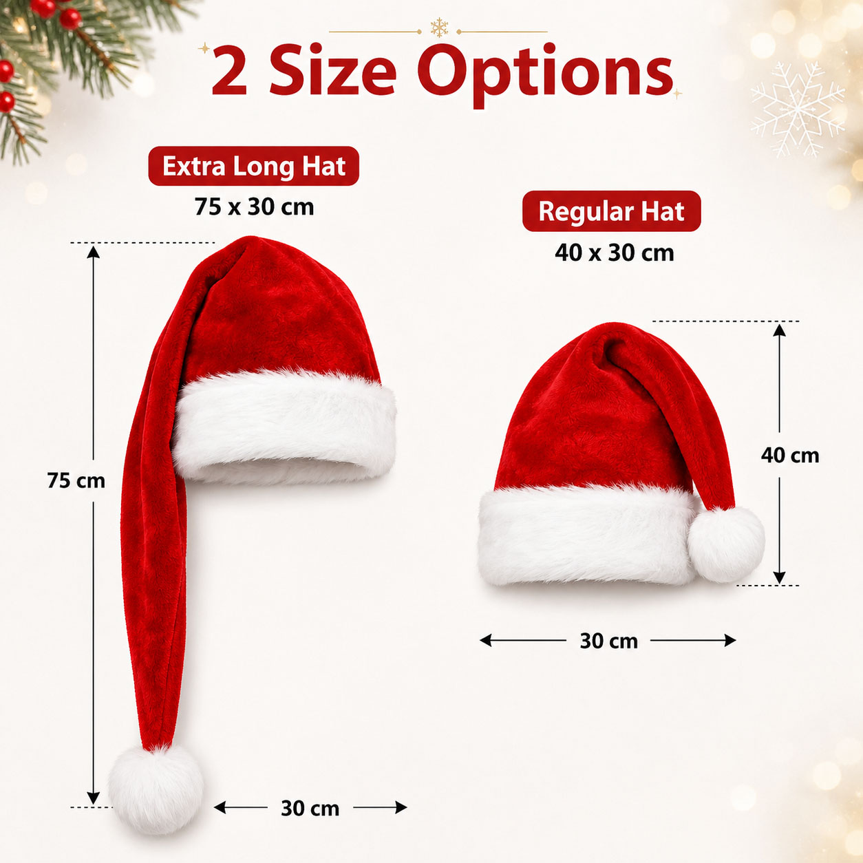 Puszyste czerwone czapki Święt – Santa Hat Plush recenzja i cena